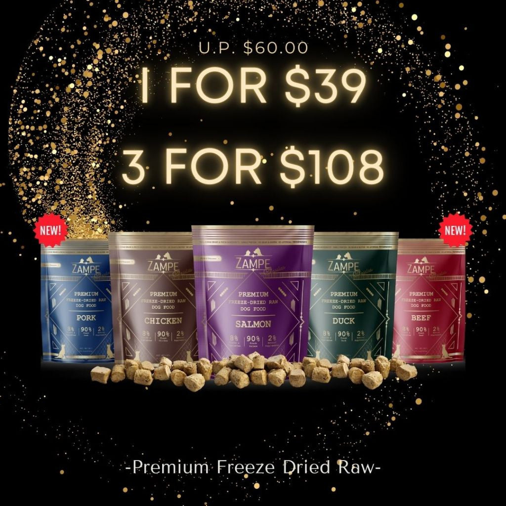 [ Relaunch - Made in SG ] Zampe Pets Freeze Dried Raw Pops - Pork / Beef / Chicken / Duck / Salmon (14.1oz/400g)