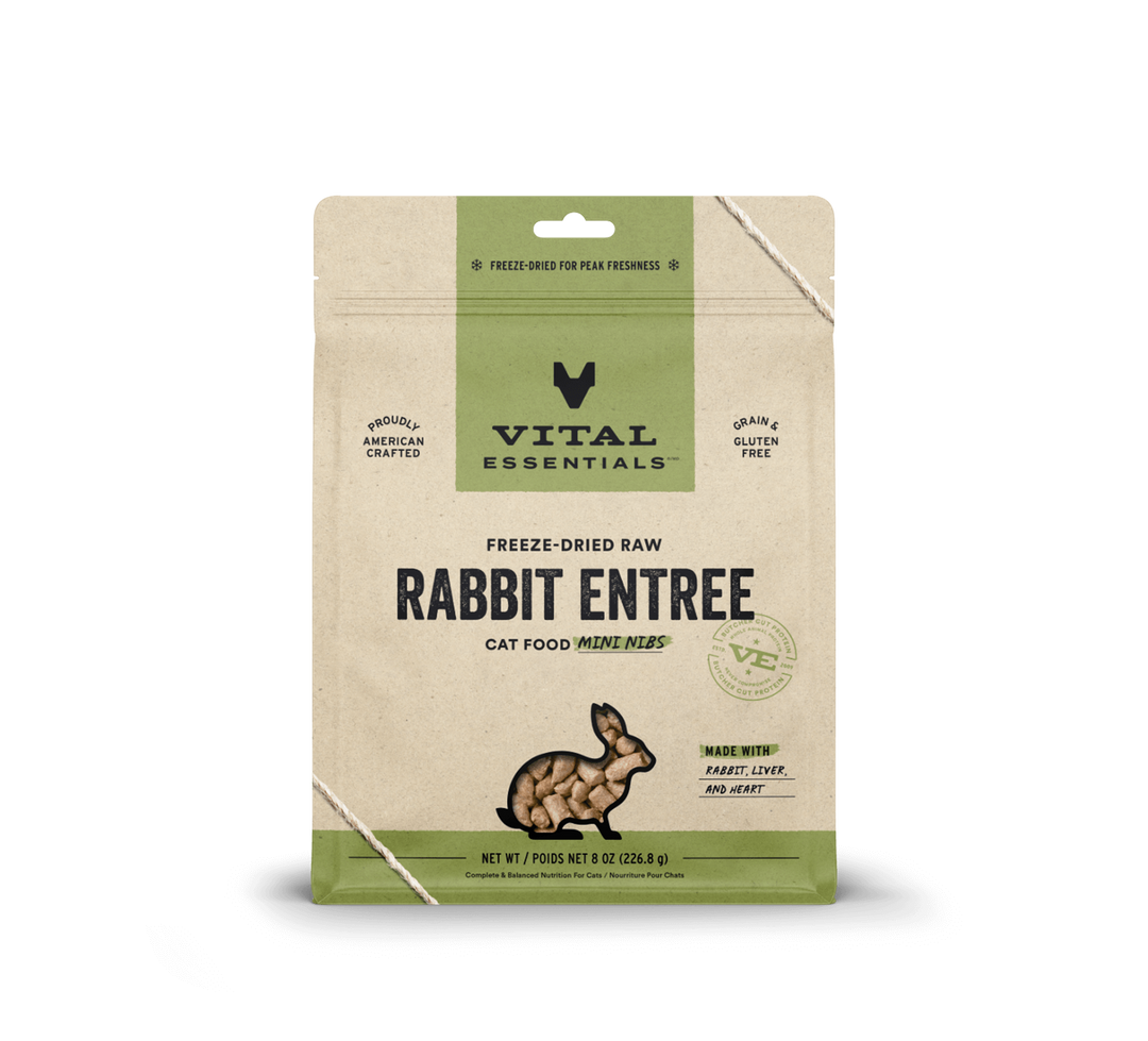 Vital Essentials® Freeze-Dried Raw Rabbit Entree Cat Food Mini Nibs, 8 oz