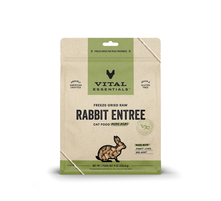 Vital Essentials® Freeze-Dried Raw Rabbit Entree Cat Food Mini Nibs, 8 oz