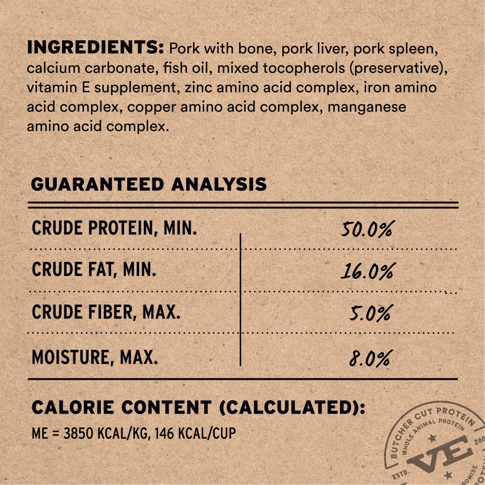 [NEW!] Vital Essentials® Freeze-Dried Raw Pork Entree Dog Food Soft Nibs 14oz