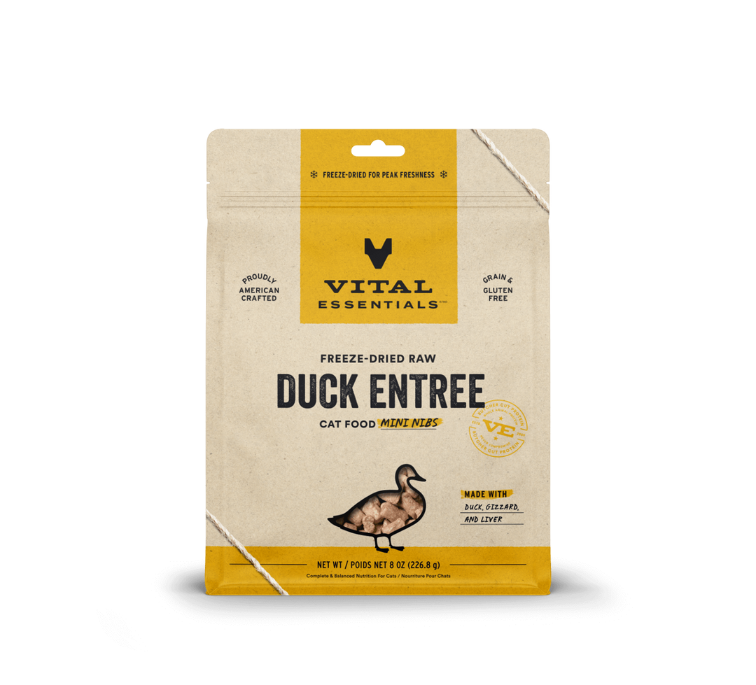 Vital Essentials® Freeze-Dried Raw Duck Entree Cat Food Mini Nibs, 8 oz