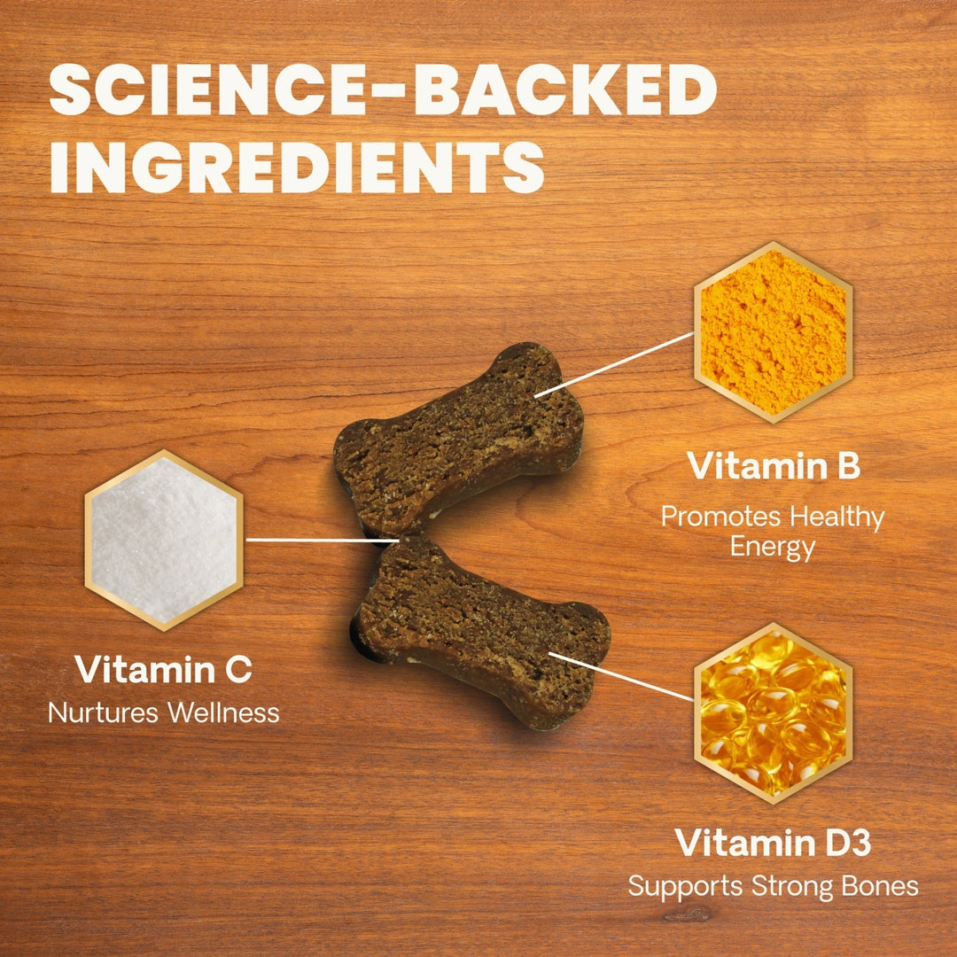 [NEW LOOK!] VetriScience 27+ Active Health for Dogs, 30 chews (previously known as Canine Plus™ Multivitamin)