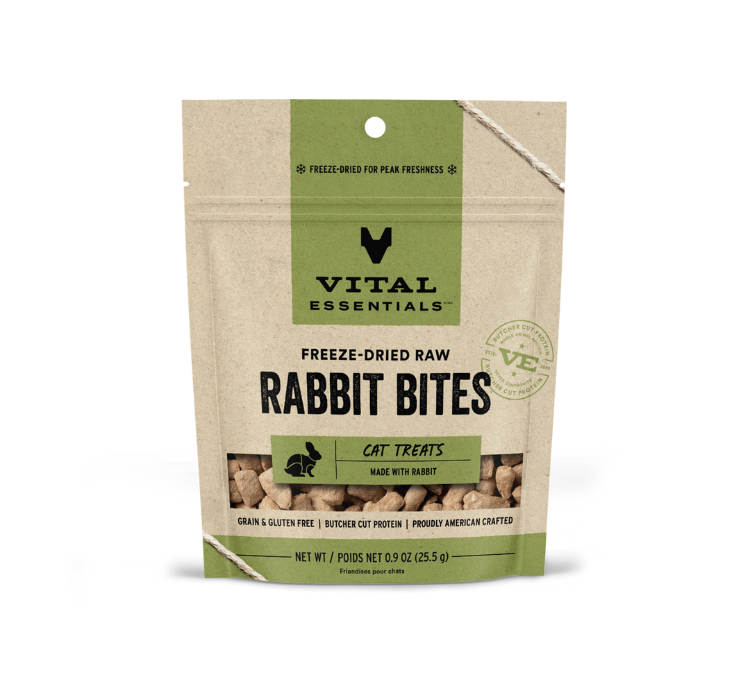 Vital Essentials® Freeze-Dried Rabbit Bites Cat Treats, 0.9 oz