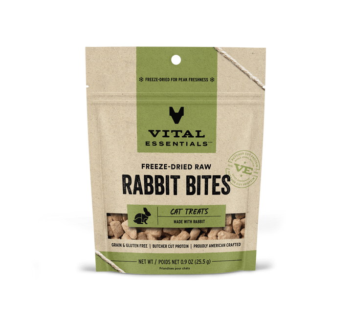 Vital Essentials® Freeze-Dried Rabbit Bites Cat Treats, 0.9 oz