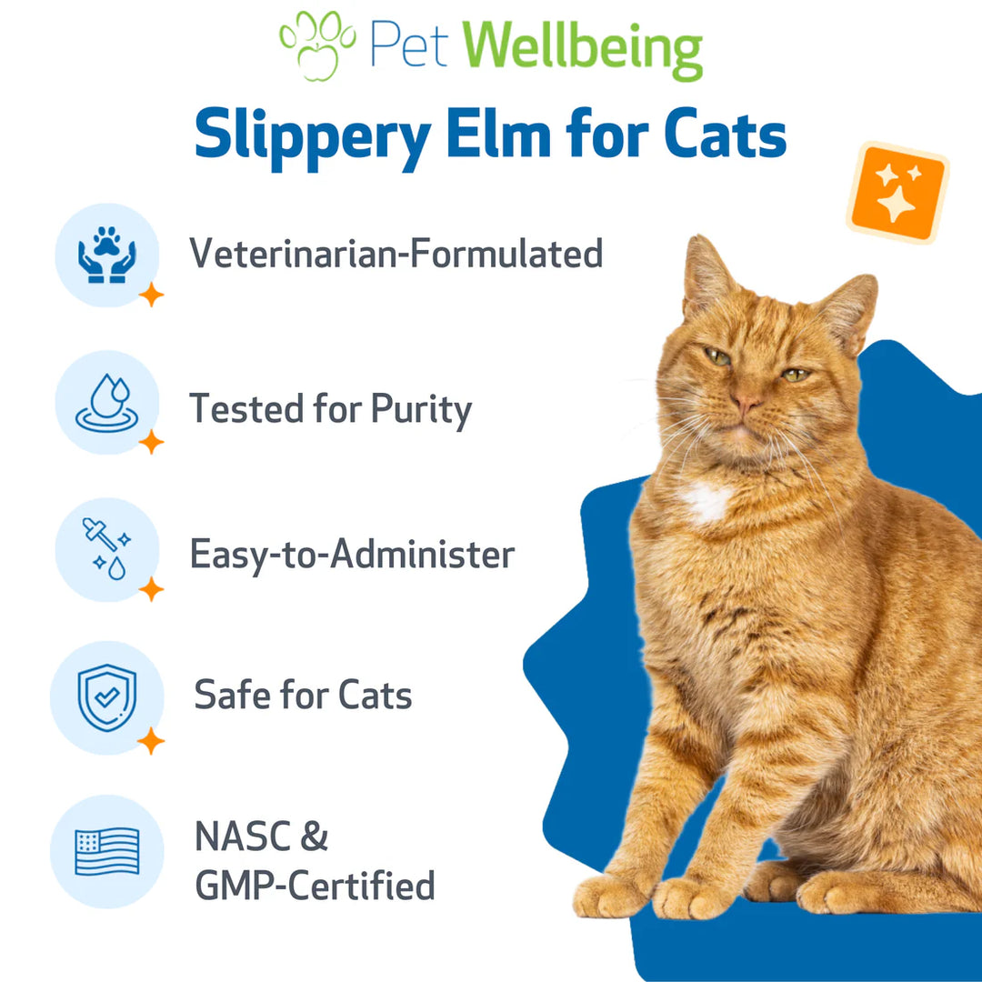 [ NEW! ] Pet Wellbeing Slippery Elm (2oz) - for Healthy Digestive Tract and Throat Tissue in Dogs