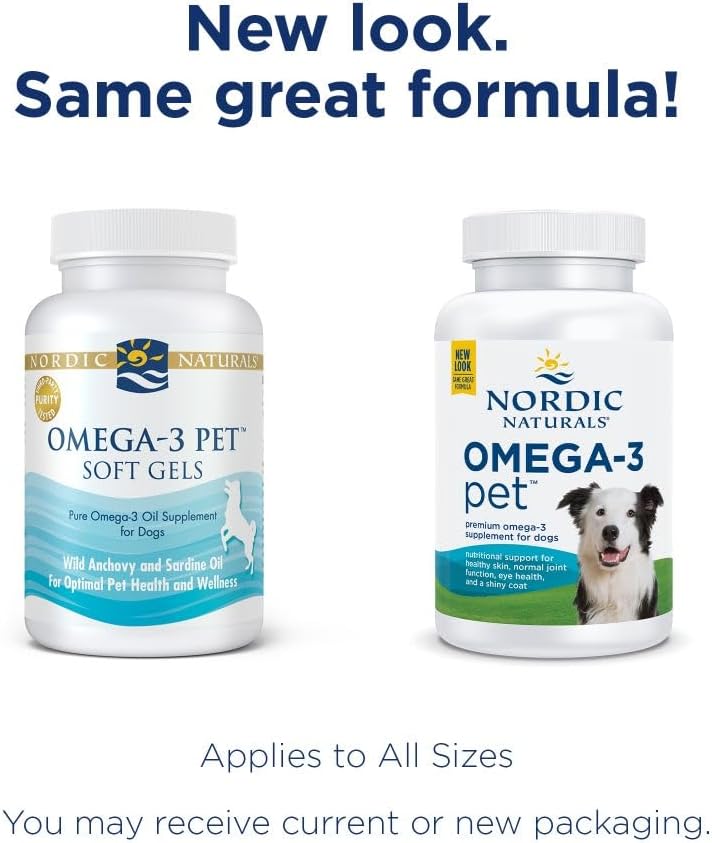 Nordic Naturals Omega-3 for Cats And Dogs (60ml to 473ml / Soft Gels). Small breeds to large breeds. Omega3 Supplement