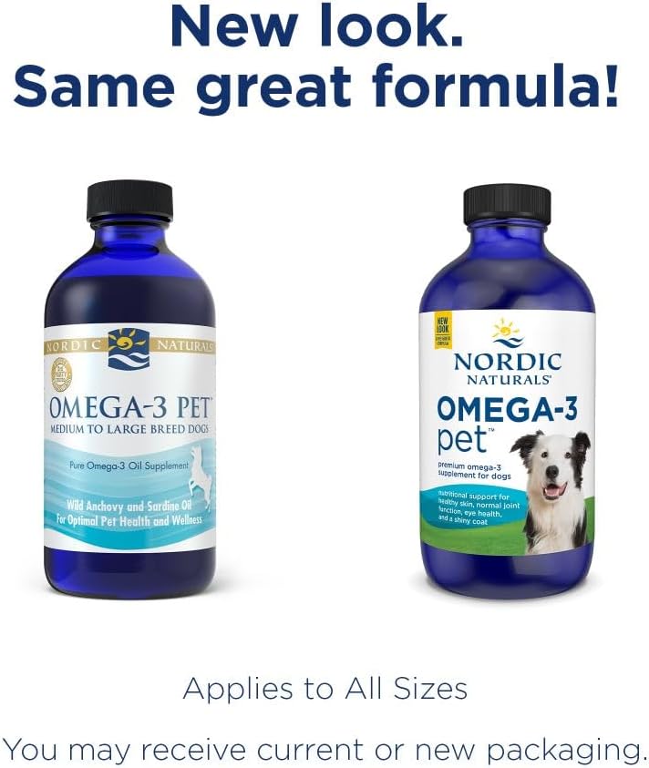 Nordic Naturals Omega-3 for Cats And Dogs (60ml to 473ml / Soft Gels). Small breeds to large breeds. Omega3 Supplement