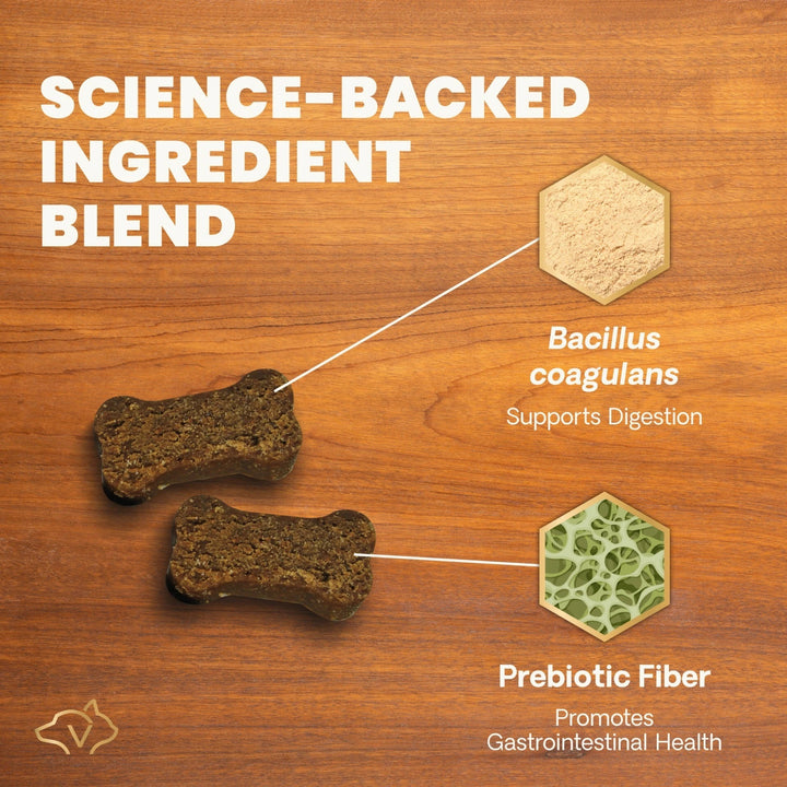 VetriScience Gut Health for Dogs - 45 Duck Flavor Chews (formerly known as Probiotics Everyday for Dogs)
