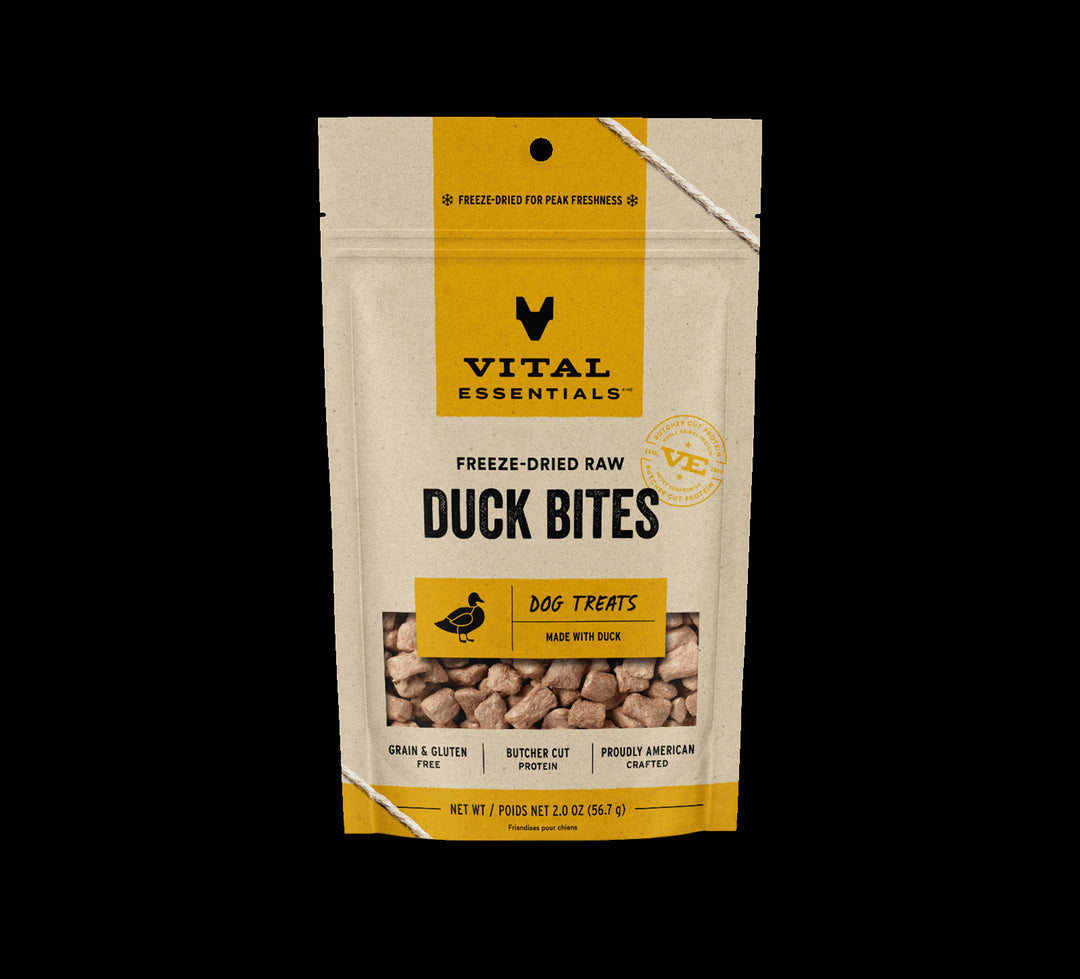 Vital Essentials® Freeze-Dried Duck Bites Dog Treats, 2oz