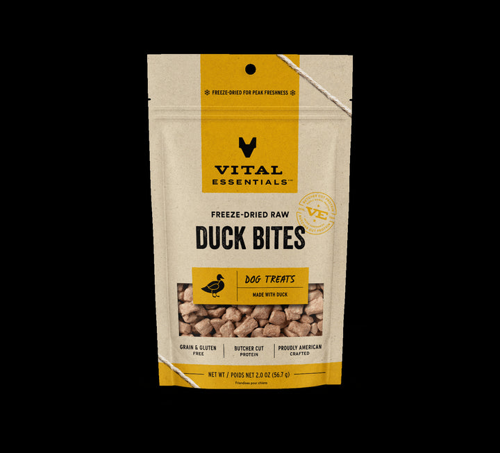 Vital Essentials® Freeze-Dried Duck Bites Dog Treats, 2oz