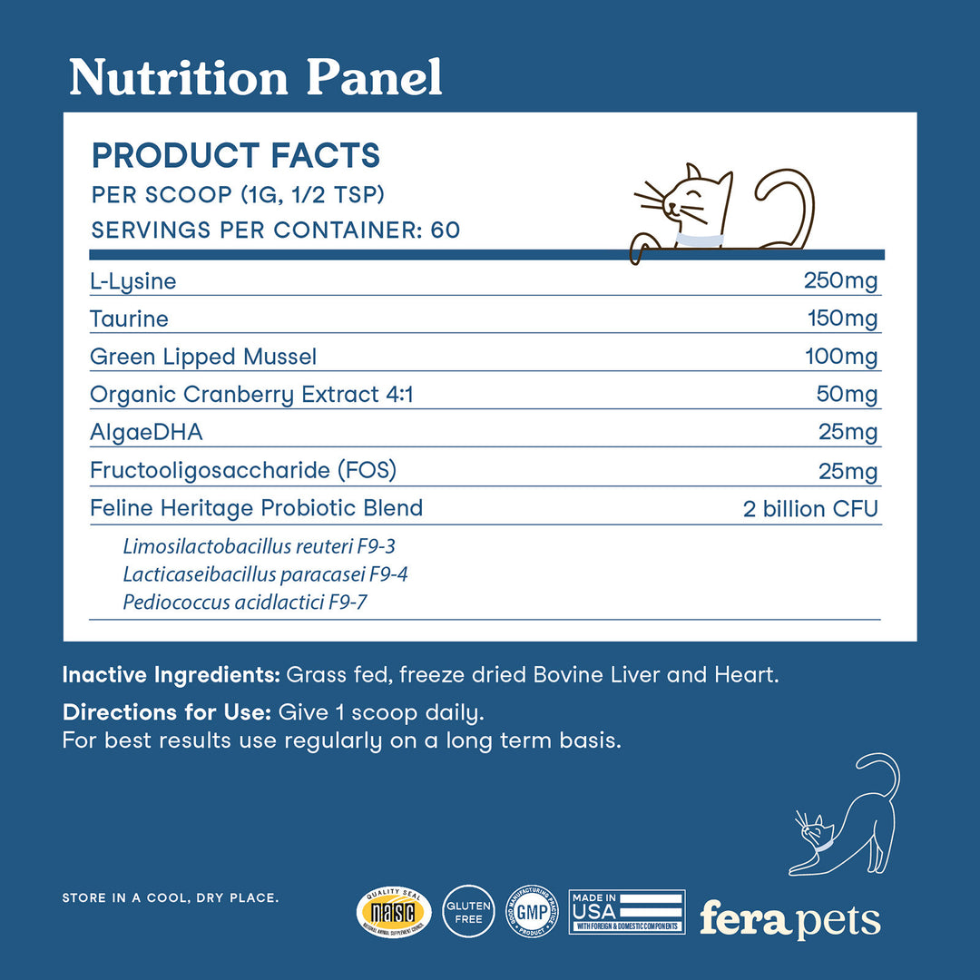 [NEW!] Fera Pets Wellness Blend Supplement for Cats (60g)