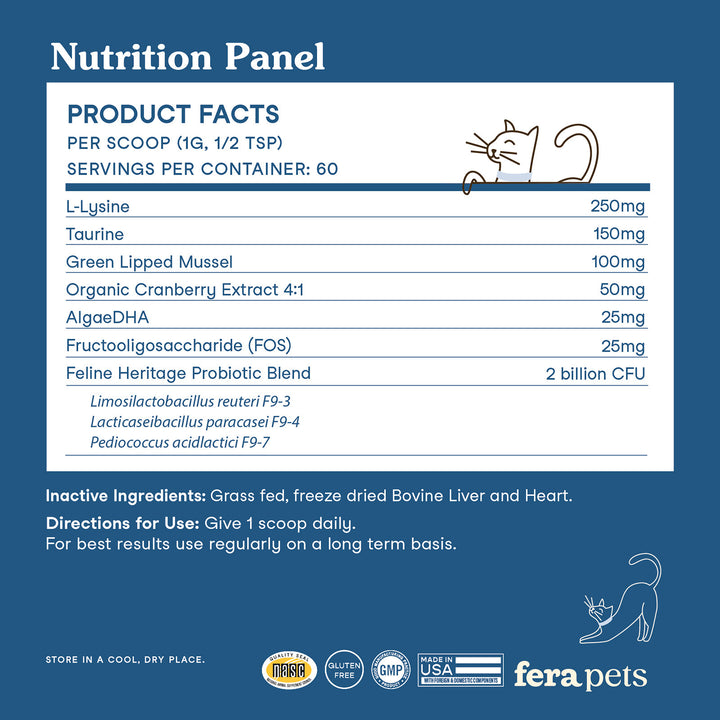 [NEW!] Fera Pets Wellness Blend Supplement for Cats (60g)