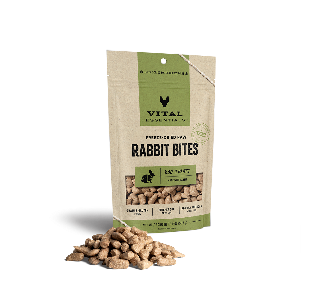 Vital Essentials® Freeze-Dried Rabbit Bites Dog Treats, 2 oz