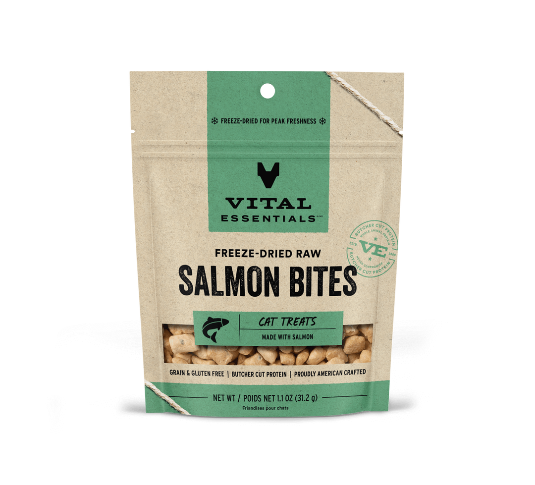 Vital Essentials® Freeze-Dried Salmon Bites Cat Treats, 1.1 oz