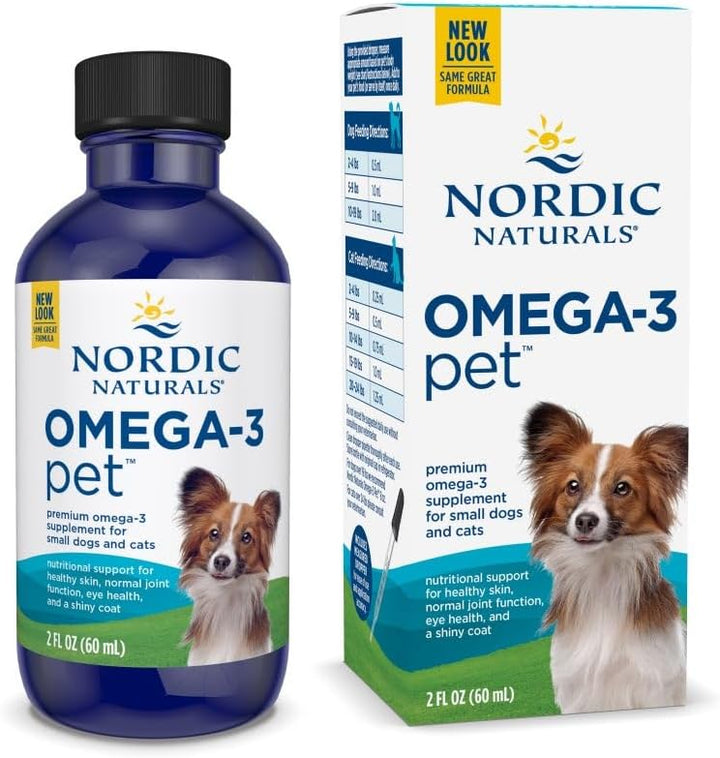 Nordic Naturals Omega-3 for Cats And Dogs (60ml to 473ml / Soft Gels). Small breeds to large breeds. Omega3 Supplement