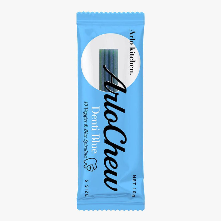 Arlo Kitchen ArloChew Denti Blue Oral Microbiome Dental Chew for Dog - Small (10 individually packed chews per bag)