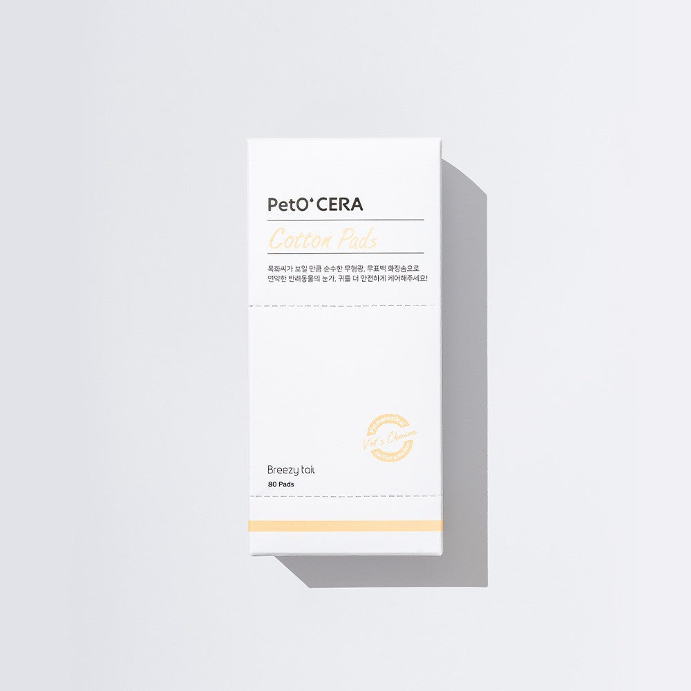 PetOCERA Cotton Pads (100% Pure Cotton) - Ultra-soft, lint-free cotton pads for grooming & skincare
