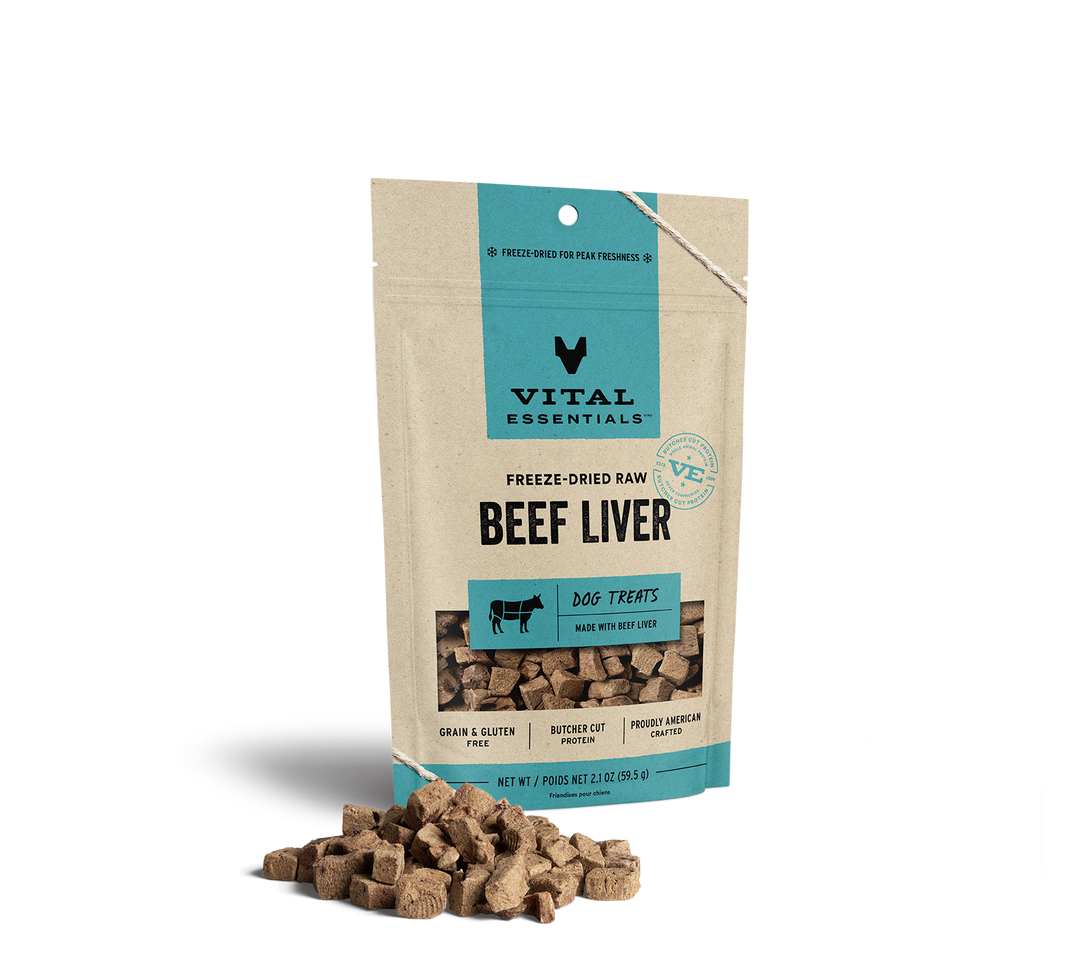 Vital Essentials® Freeze-Dried Beef Liver Dog Treats, 2.1 oz