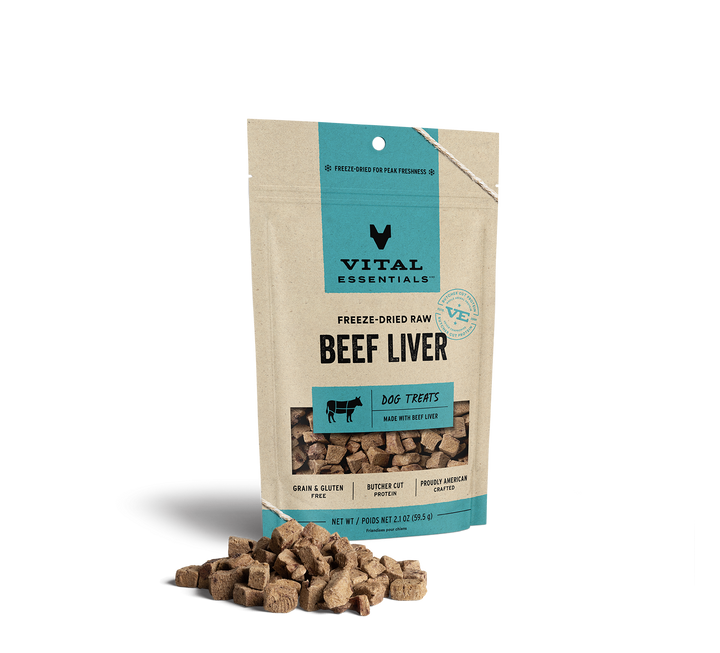 Vital Essentials® Freeze-Dried Beef Liver Dog Treats, 2.1 oz