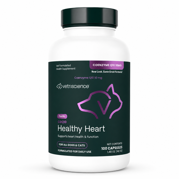 VetriScience CoQ10 Healthy Heart for Dogs & Cats (100 capsules) - formerly known as Coenzyme Q10 (10mg, 100 Capsules)