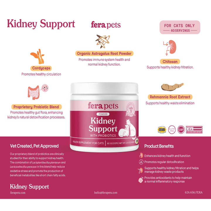 [NEW!] Fera Pets Kidney Support Supplement for Cats (60g)
