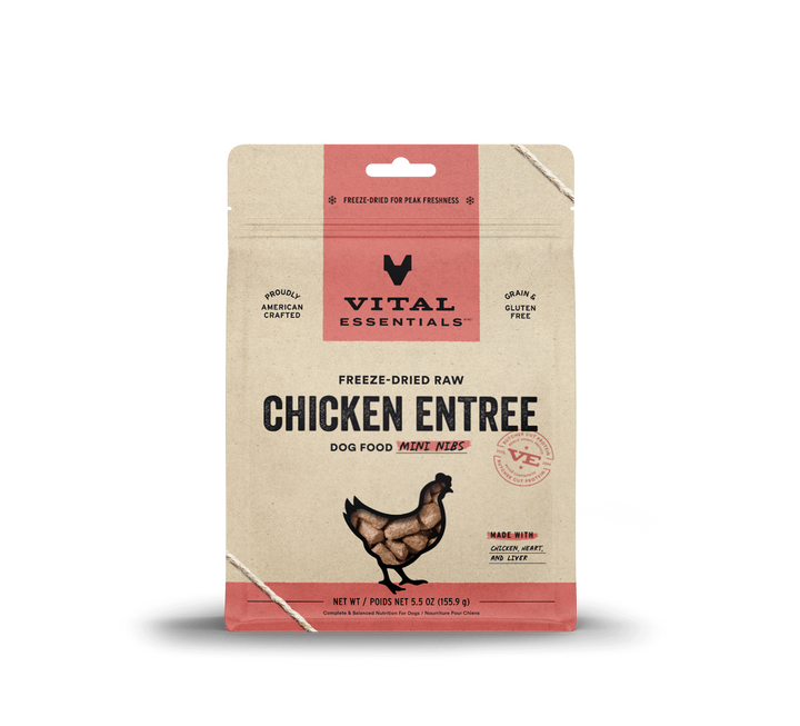 Vital Essentials® Freeze-Dried Raw Chicken Entree Dog Food Mini Nibs, 5.5 oz