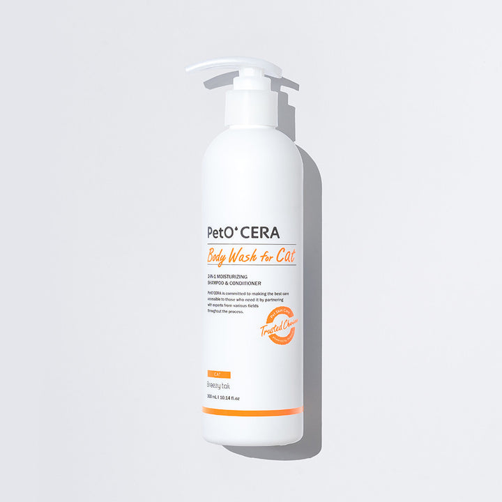 PetO'CERA Body Wash for Cat 300ml- Moisturising all-in-one shampoo designed for cats
