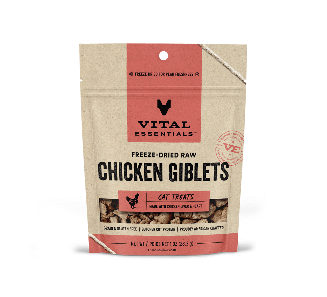 Vital Essentials® Freeze-Dried Chicken Giblets Cat Treats, 1 oz