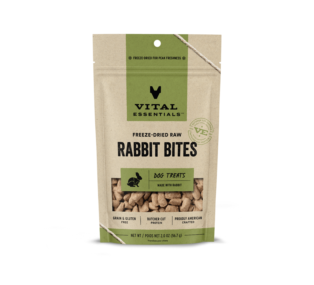 Vital Essentials® Freeze-Dried Rabbit Bites Dog Treats, 2 oz