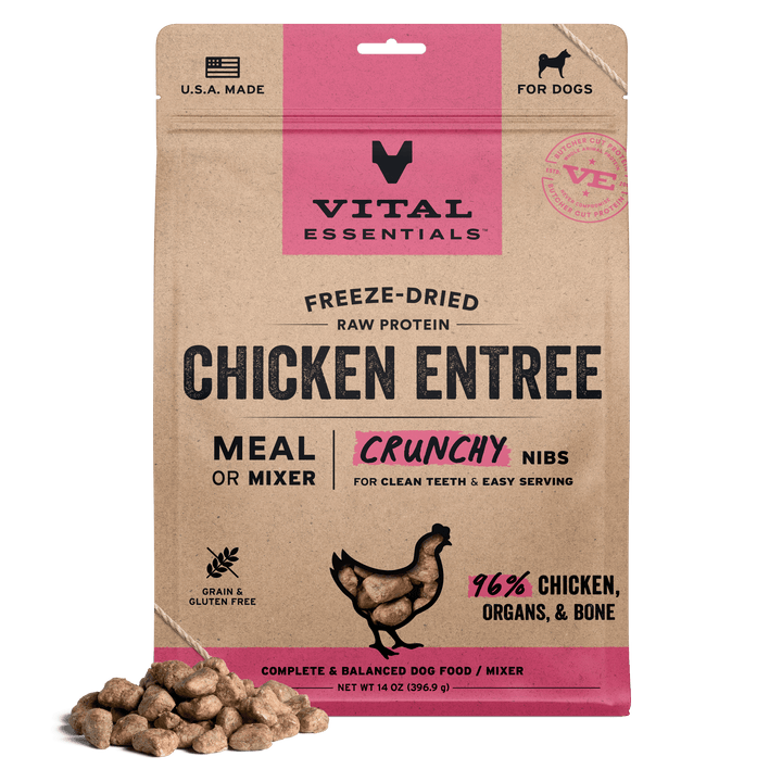 Vital Essentials® Freeze-Dried Raw Chicken Entree Dog Food Mini Nibs 14oz
