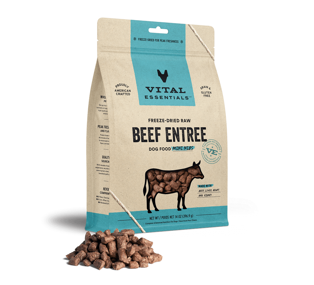 Vital Essentials® Freeze-Dried Raw Beef Entree Dog Food Mini Nibs