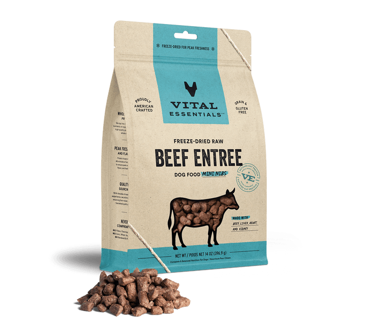 Vital Essentials® Freeze-Dried Raw Beef Entree Dog Food Mini Nibs