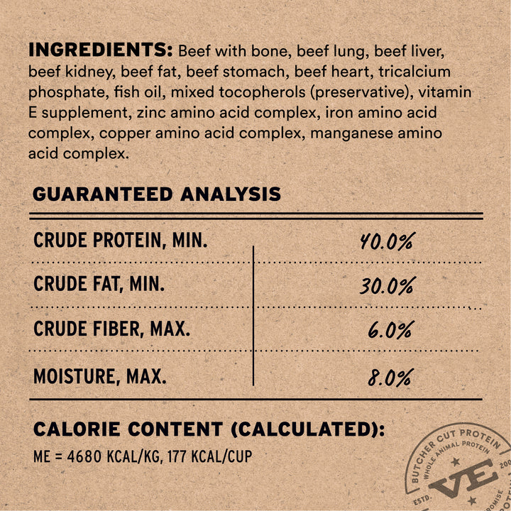 Vital Essentials Freeze-Dried Raw Beef Entree Dog Food Soft Nibs 14oz