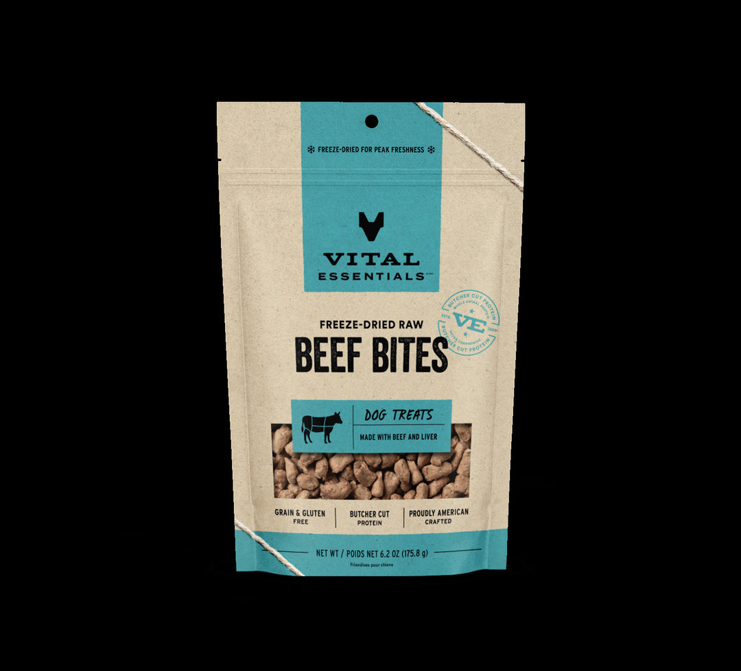 Vital Essentials® Freeze-Dried Beef Bites Dog Treats, 2.5 / 6.2 oz