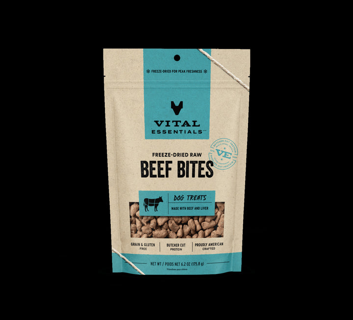 Vital Essentials® Freeze-Dried Beef Bites Dog Treats, 2.5 / 6.2 oz