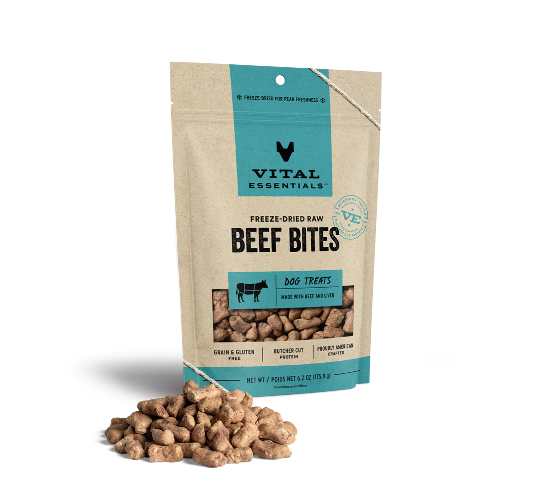Vital Essentials® Freeze-Dried Beef Bites Dog Treats, 2.5 / 6.2 oz