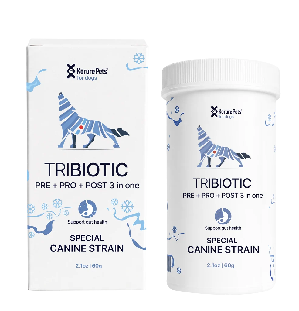 Korure Pets Dog Tribiotic 60g | Prebiotic + Probiotic + Postbiotic | Special Canine & Wolf Strains