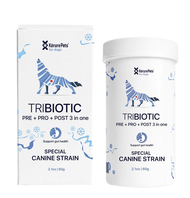 Korure Pets Dog Tribiotic 60g | Prebiotic + Probiotic + Postbiotic | Special Canine & Wolf Strains