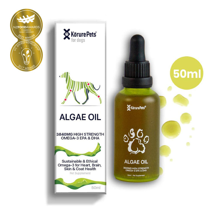 Kōrure Pets Dog Algae Oil (Brain, Heart and Coat Health) - 120ml