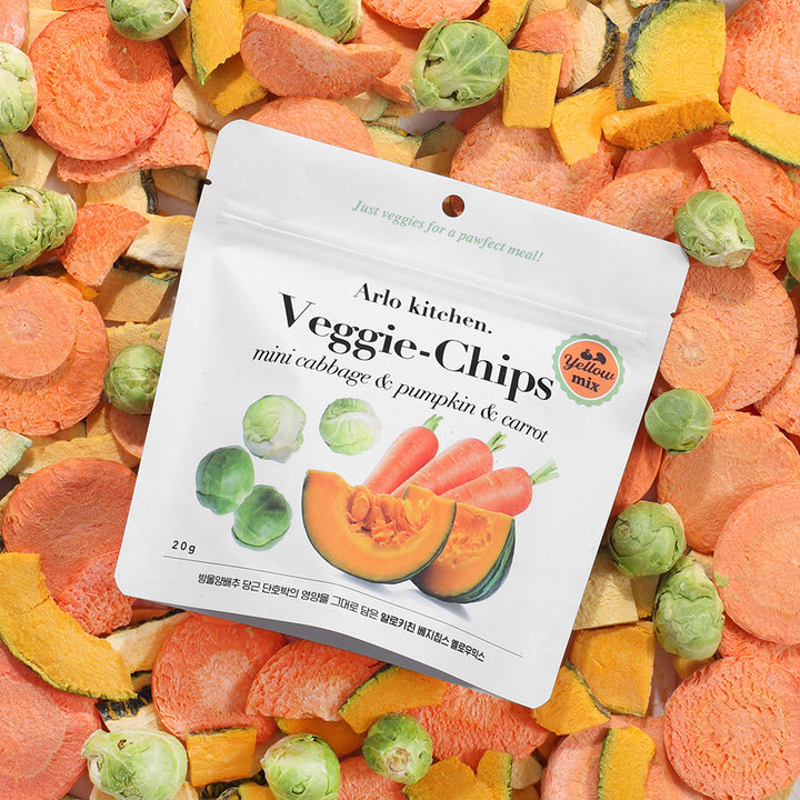 Arlo Kitchen Veggie and Fruit Chips Treats for Dogs (Made in Korea)