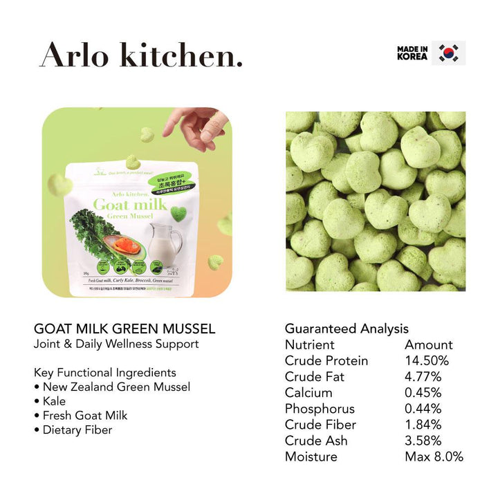 [ NEW! ] Arlo Kitchen Goat Milk Functional Treats - Premium Fresh Goat Milk Functional Freeze Dried Snacks for Dogs & Cats