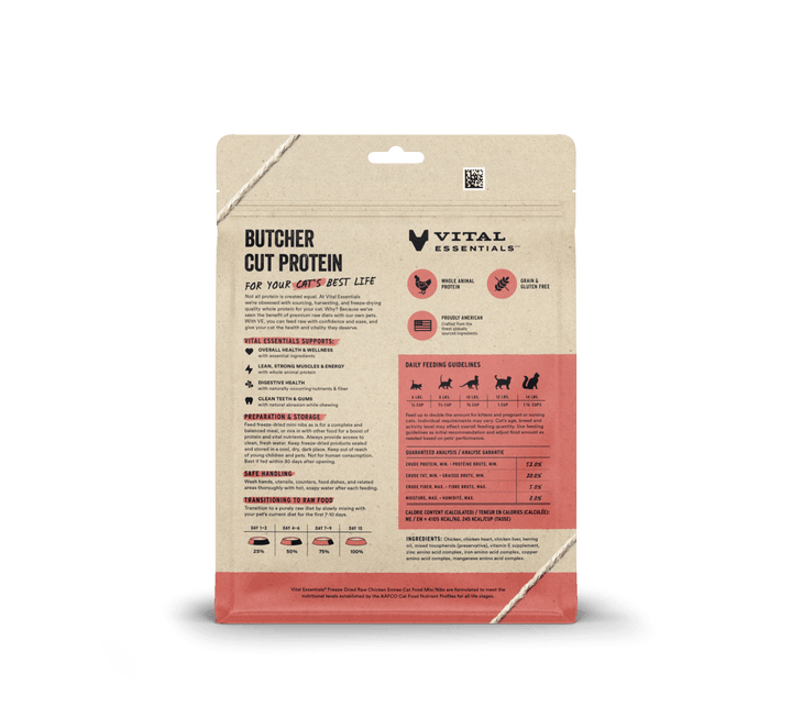 Vital Essentials® Freeze-Dried Raw Chicken Entree Cat Food Mini Nibs, 8oz