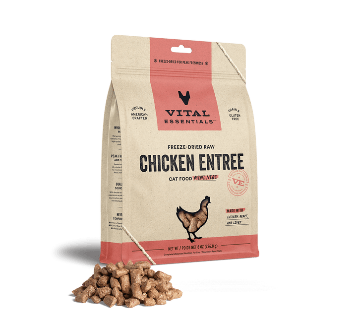 Vital Essentials® Freeze-Dried Raw Chicken Entree Cat Food Mini Nibs, 8oz