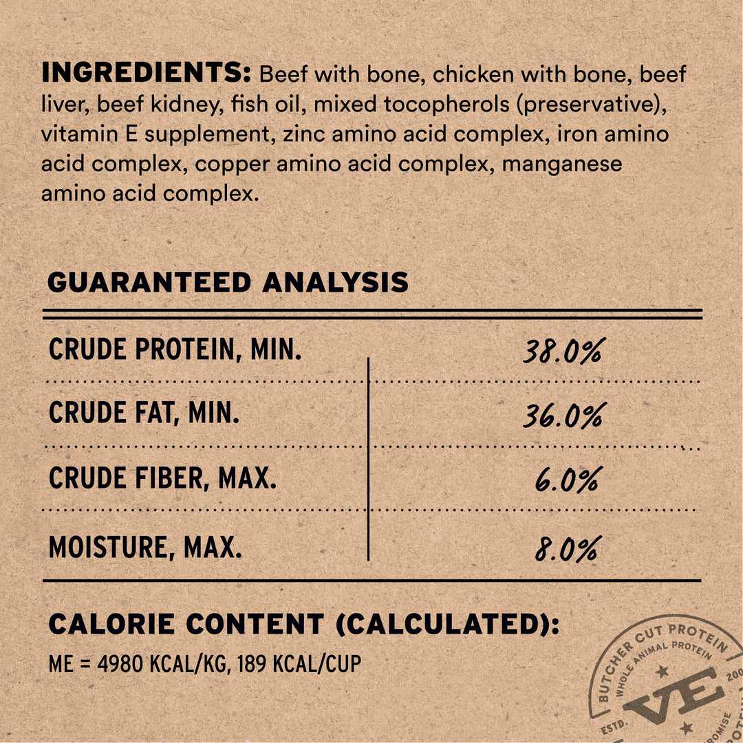 [NEW!] Vital Essentials Freeze Dried Raw Soft Nibs Food for Cats 12oz - Beef & Chicken (new value size)