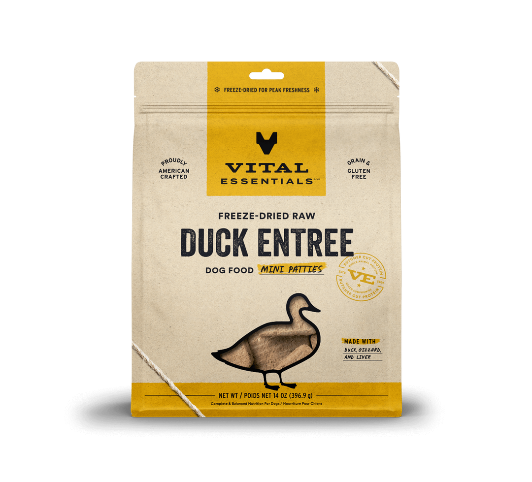 Vital Essentials® Freeze-Dried Raw Duck Entree Dog Food Mini Patties, 14oz