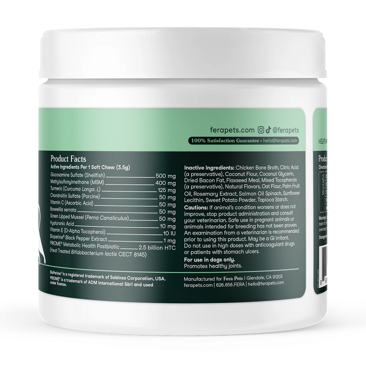 Fera Pets Hip & Joint for Dogs (11.1oz - 315g)