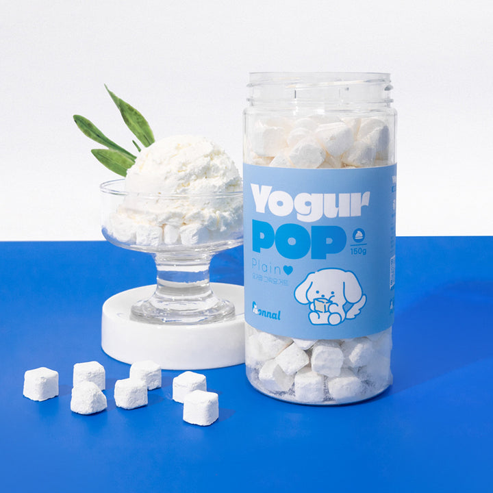Onnal Yogur Pop - Freeze Dried Greek Yogurt Bites 150g (3 Flavors - Plain, Blueberry, Strawberry) Made in Korea