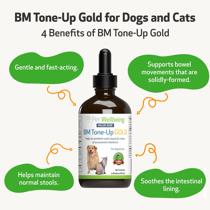 Pet Wellbeing - BM Tone-Up Gold - for Loose Stools in Cats & Dogs