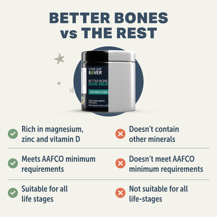 Four Leaf Rover Better Bones. Bone Meal for Dogs (250g)