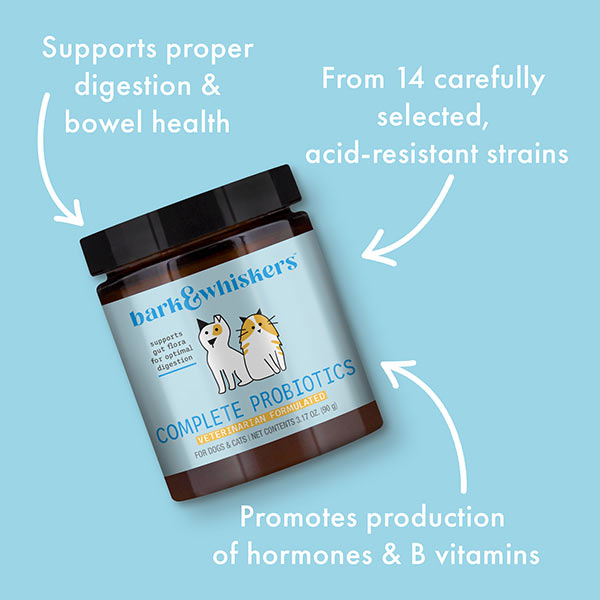 Dr. Mercola Bark Whiskers Complete Probiotics for Cats Dogs